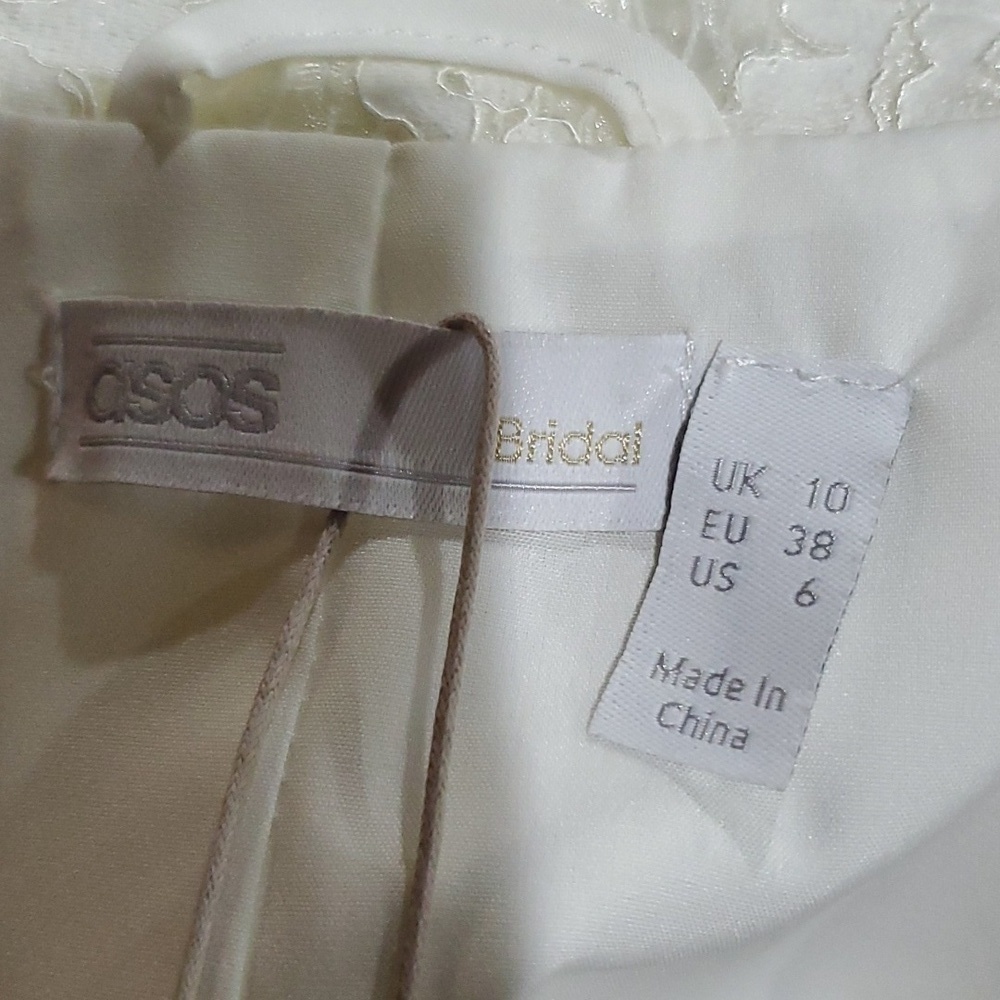 Asos bridal wedding lace overlay blazer nwt - Picture 5 of 7